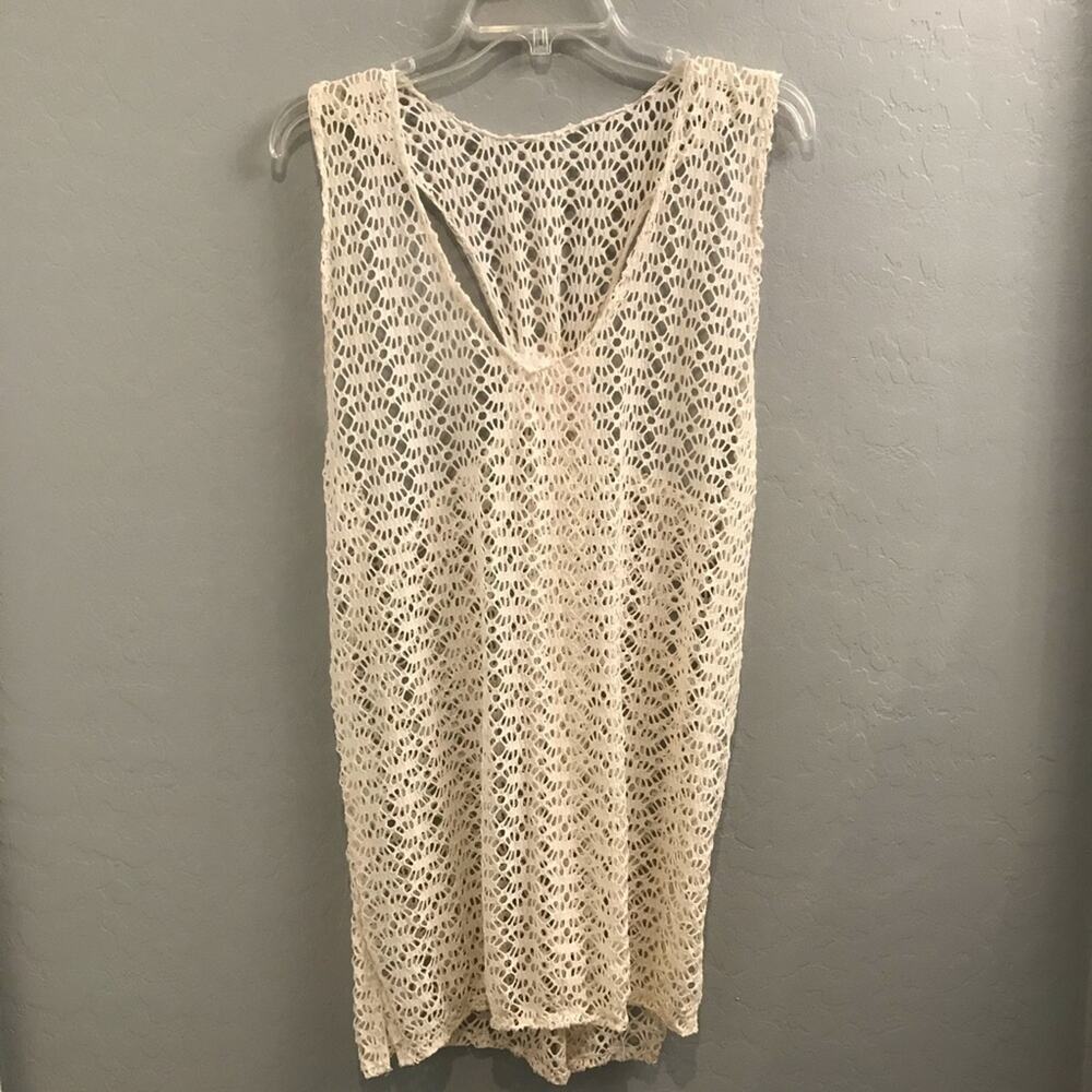 Net Swim Cover-up or Top w/ side slits and T back